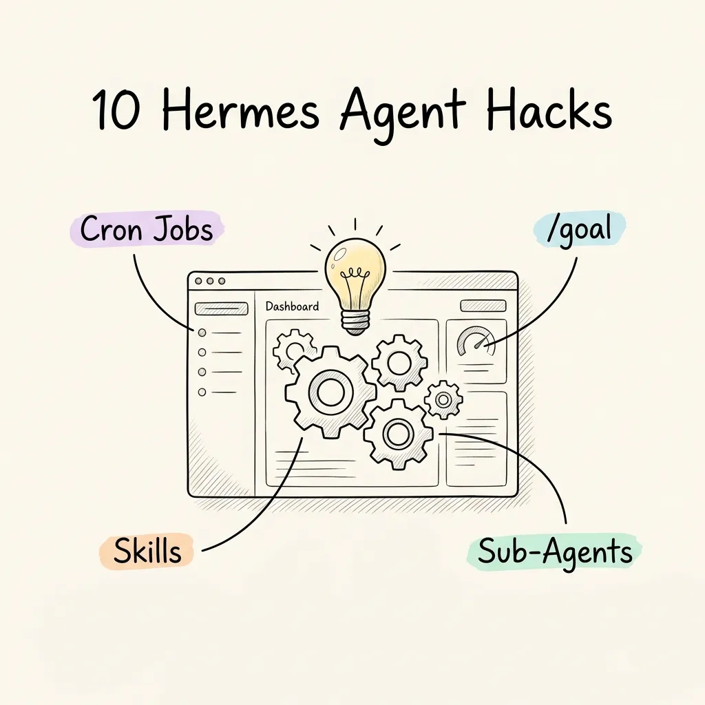 Cover: 10 Hermes Agent Hacks