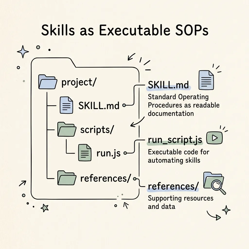 Skills as Executable SOPs