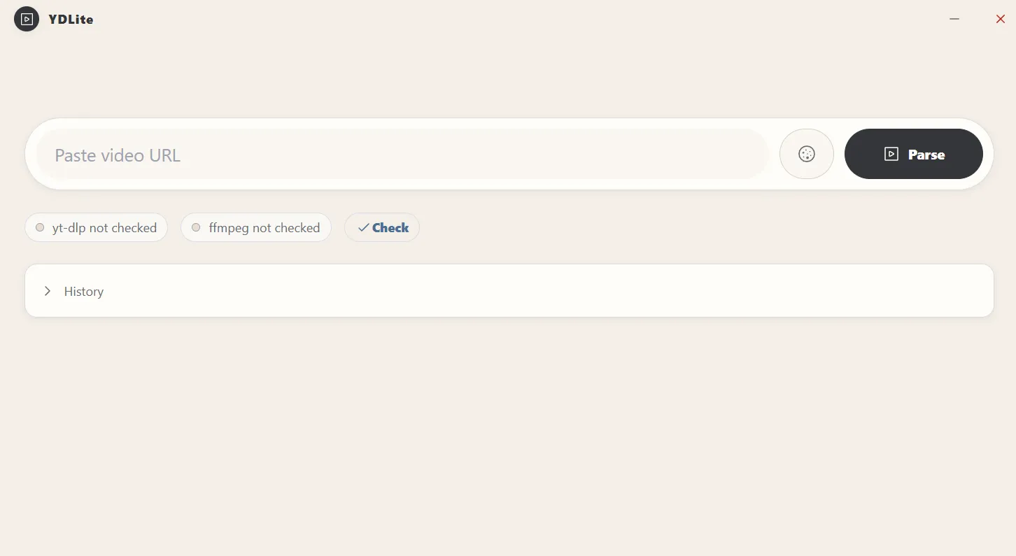 YDLite local Windows app screenshot